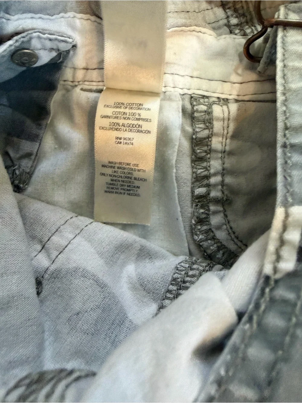 Y2K OshKosh B'gosh Gray Camo Short Overalls 12 Months Baby Boy Like New